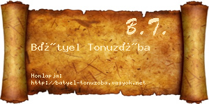Bátyel Tonuzóba névjegykártya